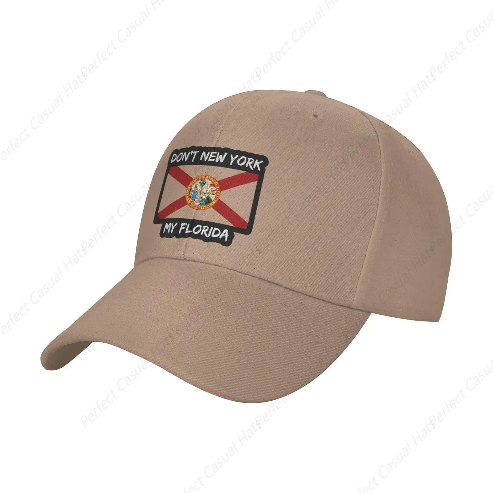 Sıcak satış Don't New York My Florida Florida Ayarlanabilir Pamuk Doruğa Kap Erkekler Kadınlar için Mevcut Açık Güneş Koruyucu Doruğa Kapaklar