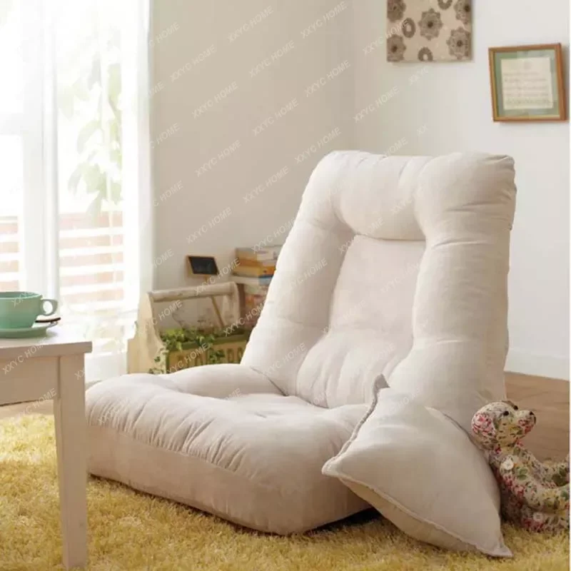 

Fabric Dormitory Bed Lazy Sofa Chair Single Comfortable Tatami Bedroom Folding Backrest Legless Sillas Living Room Furniture WK