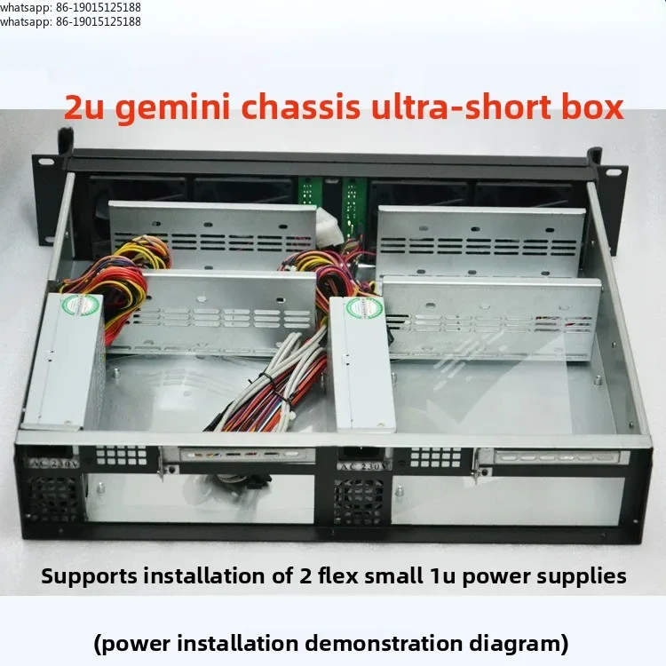 2 Nodes 2U Mini-ITX Dual System Compact Server Case EKI-M236 Industrial Control Rack Mounted