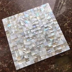 Peel and Stick Shell Mosaic Tiles Natural Mother of Pearl Self Adhesive Tiles for Kitchen Backsplash Wall Bathroom Decor 1 Sheet