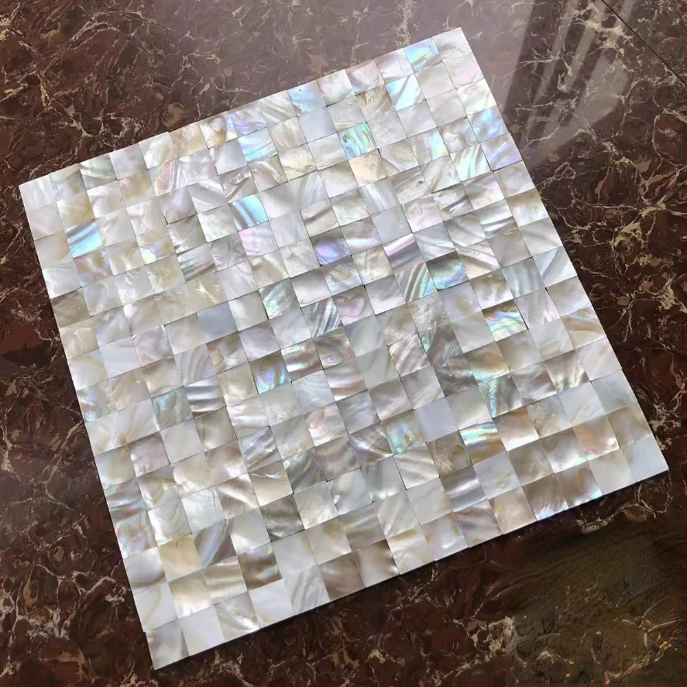 Odklej i przyklej mozaikę z naturalnej masy perłowej Samoprzylepne płytki do kuchni Backsplash Wall Bathroom Decor 1 arkusz