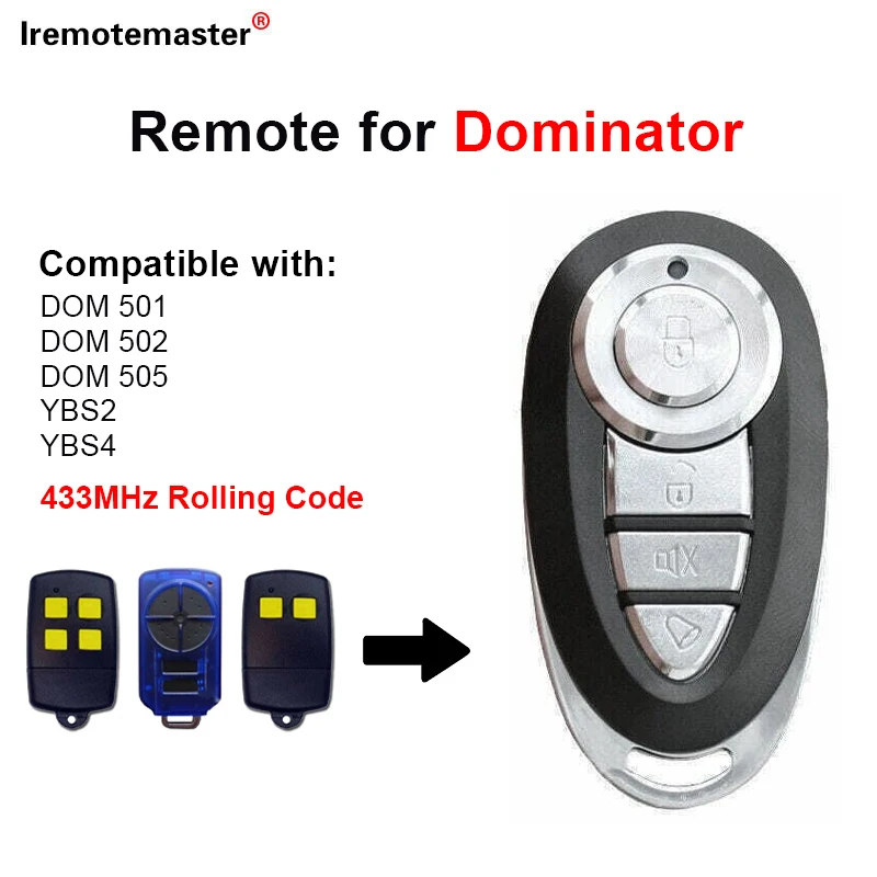 For Dominator DOM501 DOM502 DOM505 YBS2 YBS4 Gate/Garage Door Remote