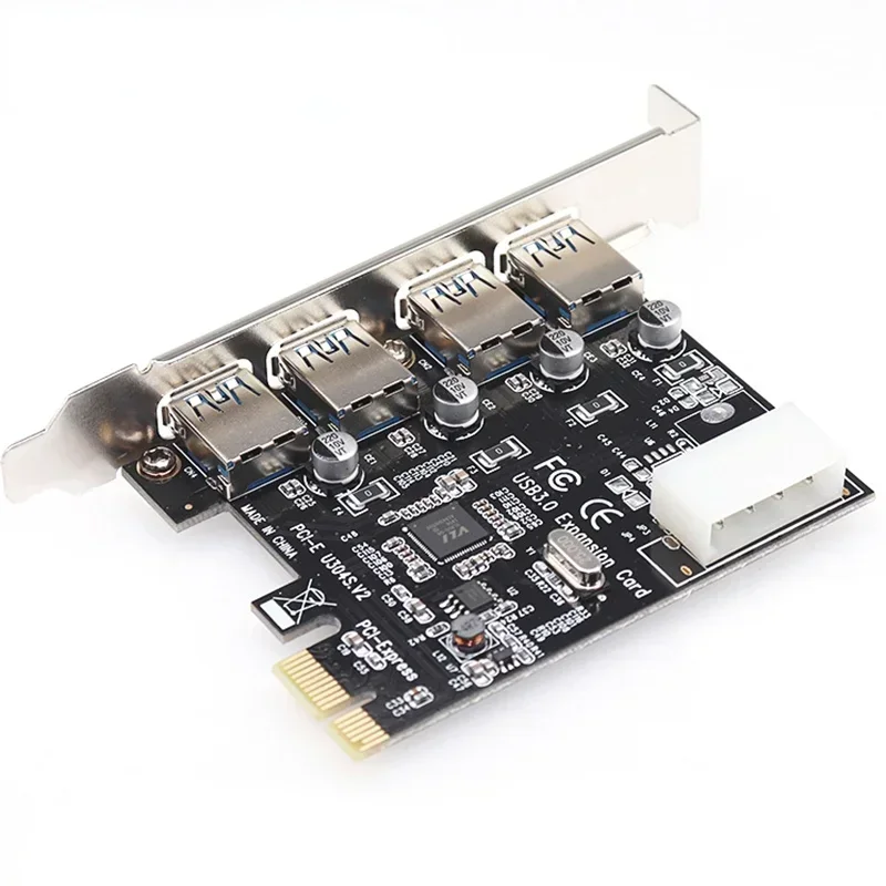 

4-port USB 3.0 PCI-e Expansion Card, PCI express, USB 3.0 hub adapter, USB 3.0 controller, PCIe express 1x