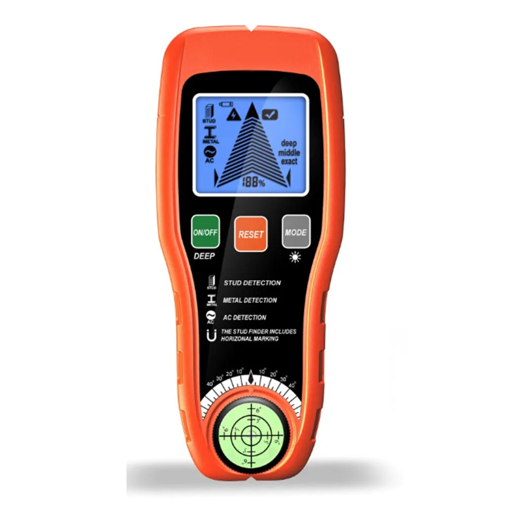 Drilling Activities Red 22*8*4cm Metal Detector Home Improvement Detection System Wire Locator Intuitive Display