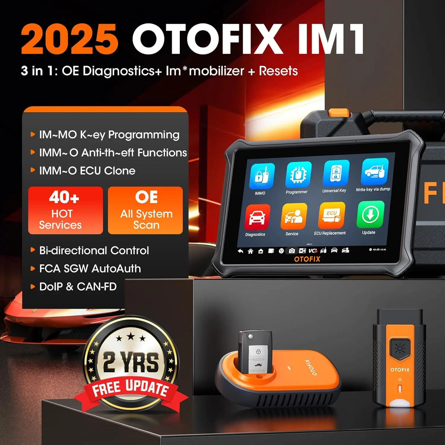 

OTOFIX IM1 Автомобильный ключ FOB Инструмент для программирования Все системы Инструмент диагностического сканирования Автоматический программатор ключей IMMO Функция Ключевой инструмент 2-летнее обновление