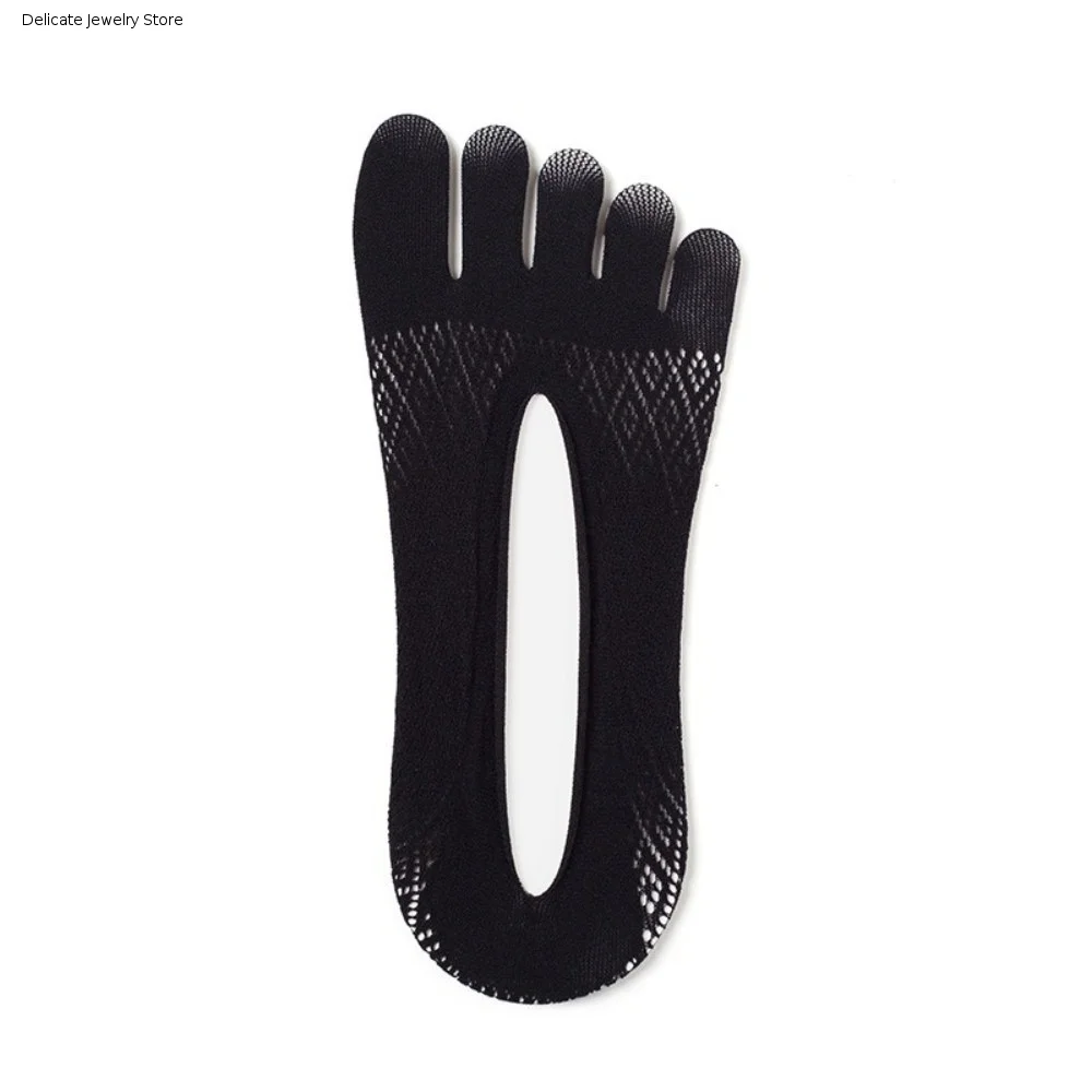 Thin Non-Slip Five Finger Socks Mesh Grid Elastic Five Toe Socks Breathable Low Cut Invisible Socks Summer