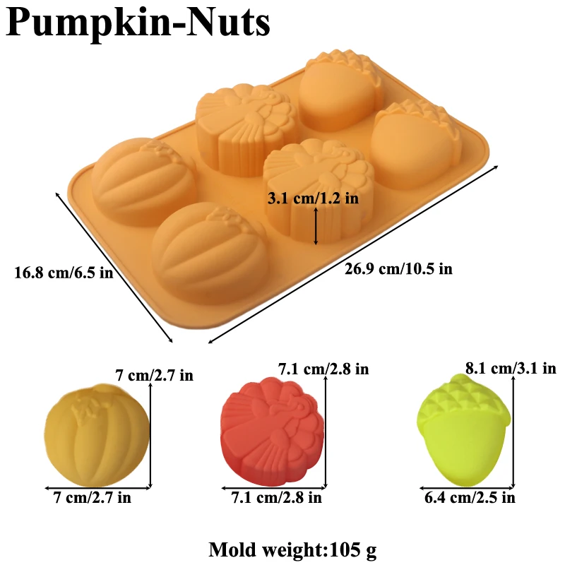 เทศกาลเก็บเกี่ยวฟักทอง NUT Leaf องค์ประกอบการออกแบบแม่พิมพ์ซิลิโคนครัวแม่พิมพ์เค้กซิลิโคนช็อกโกแลต Mould ขนมเครื่องมือ