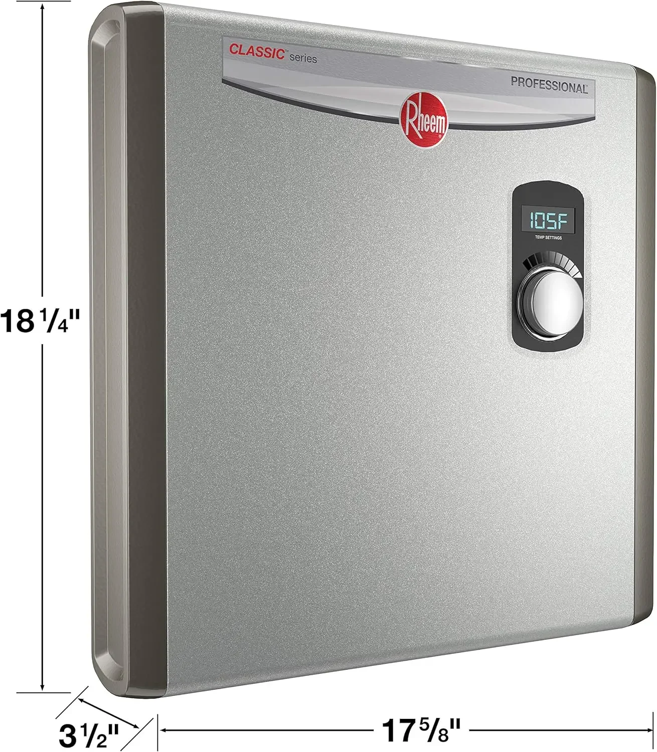 24kW 240V Electric Tankless Water Heater, Gray