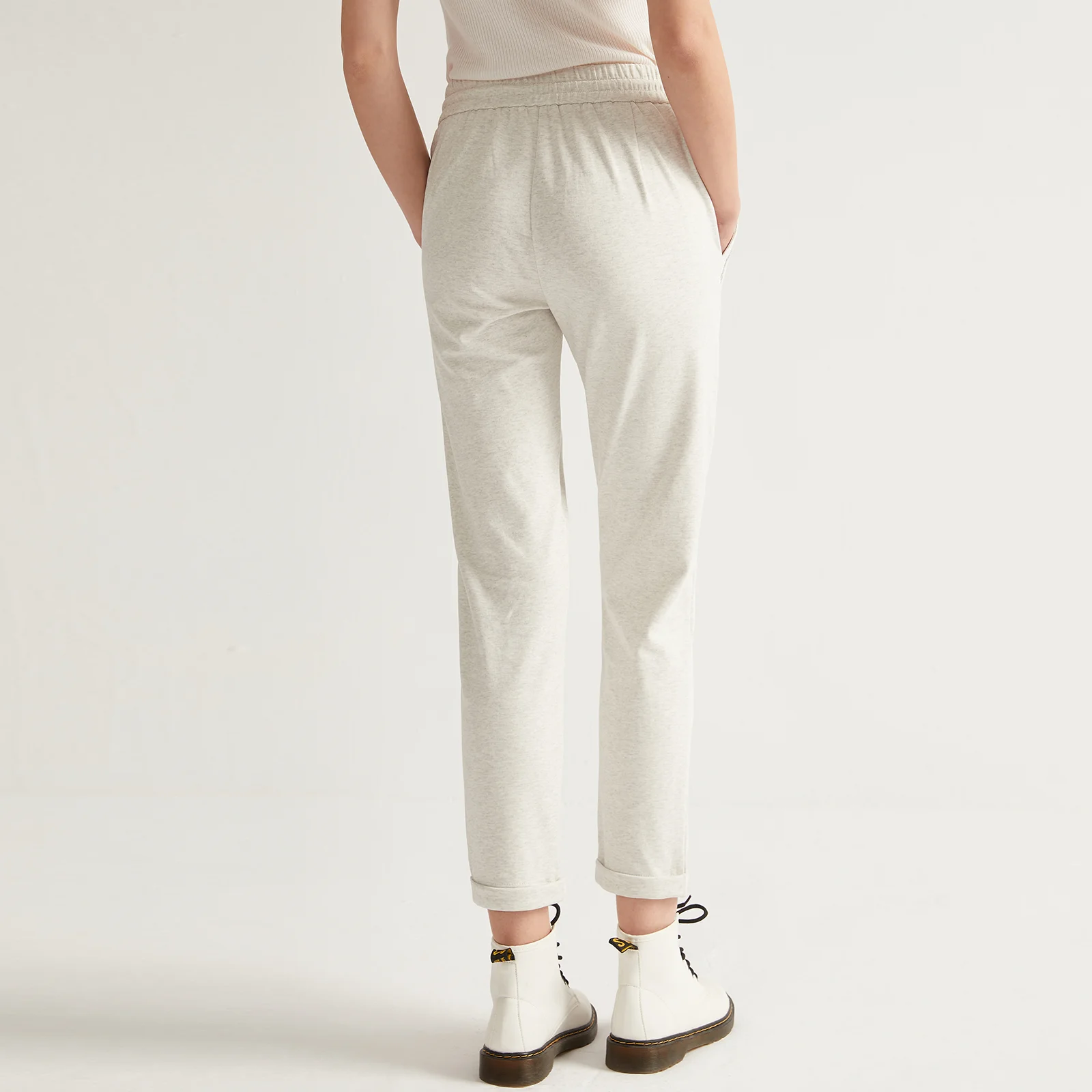 K1070W Loose Waist Clothes Exclusive Shop 100% Combed Cotton Woman Pant Women Slacks Women\'s Cotton Trousers