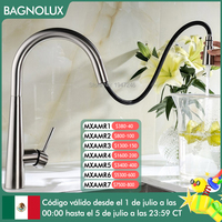 High Arch Solid Brass Single Handle Single Hole Brushed Nickel Matte Black Pull Out Pull Down Sprayer Spring Kitchen Sink Faucet