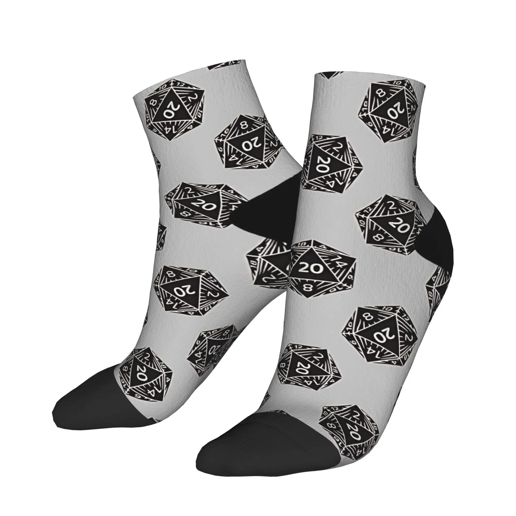 

Мужские носки до щиколотки D20, набор кубиков, повседневные носки с узором, нескользящие дышащие весенние уличные носки в стиле Харадзюку