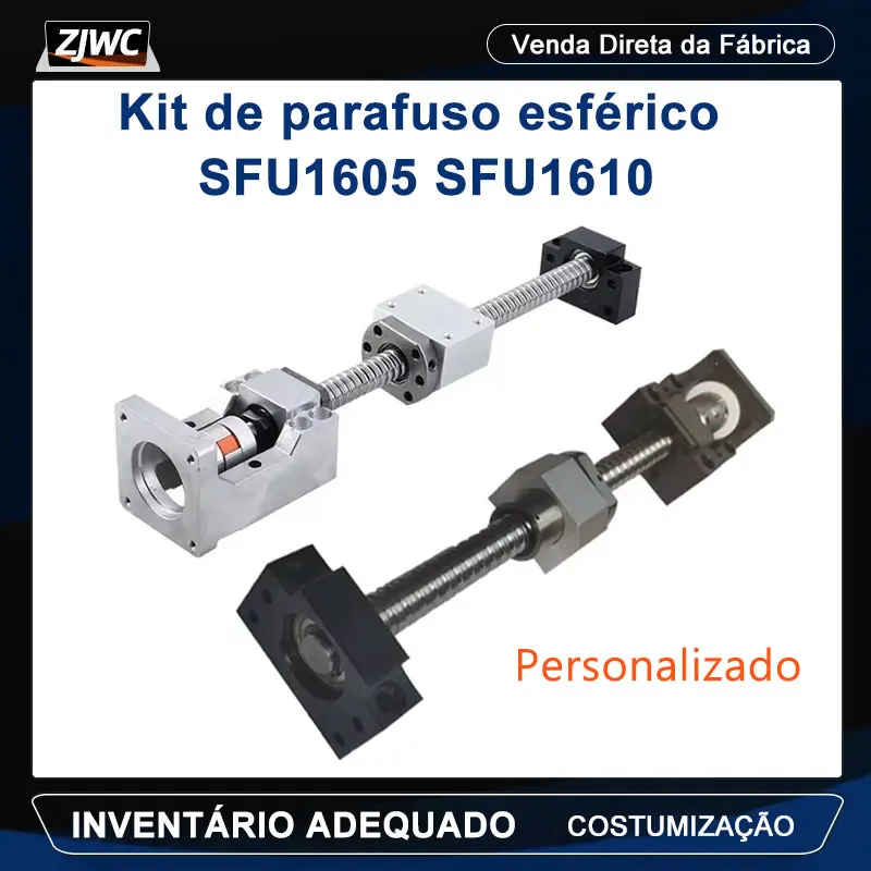 vis-a-billes-sfu1605-sfu1610-200mm-1400mm-extremites-usinees-avec-support-bk12bf12-dsg16h-coupling-hm12-57-c5-c7-pour-pieces-cnc