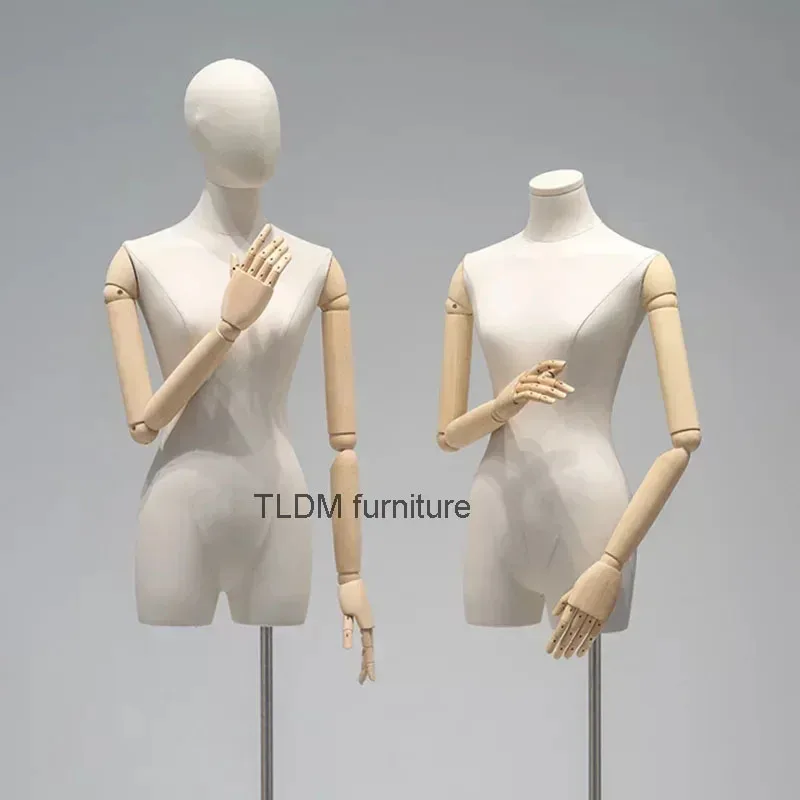 Clothing Store Mannequin for Women's Clothing Pendant Joint Hand Small Chest Model Frame Window Upper-Body Display Stand