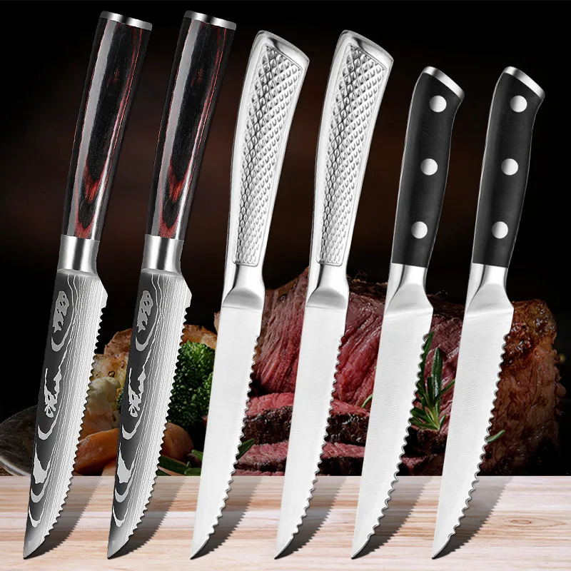 

Bread knife, stainless steel meat cutter, sawtooth knife, kitchen accessories for cooking, fruit knife, sushi knife, steak knife