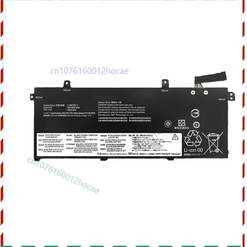 

L18M3P73 L18L3P73 L18M3P74 Аккумулятор для ноутбука ThinkPad T490 T495 P43S L18C3P72 SB10T83122 02DL007 11,52 В 51 Втч