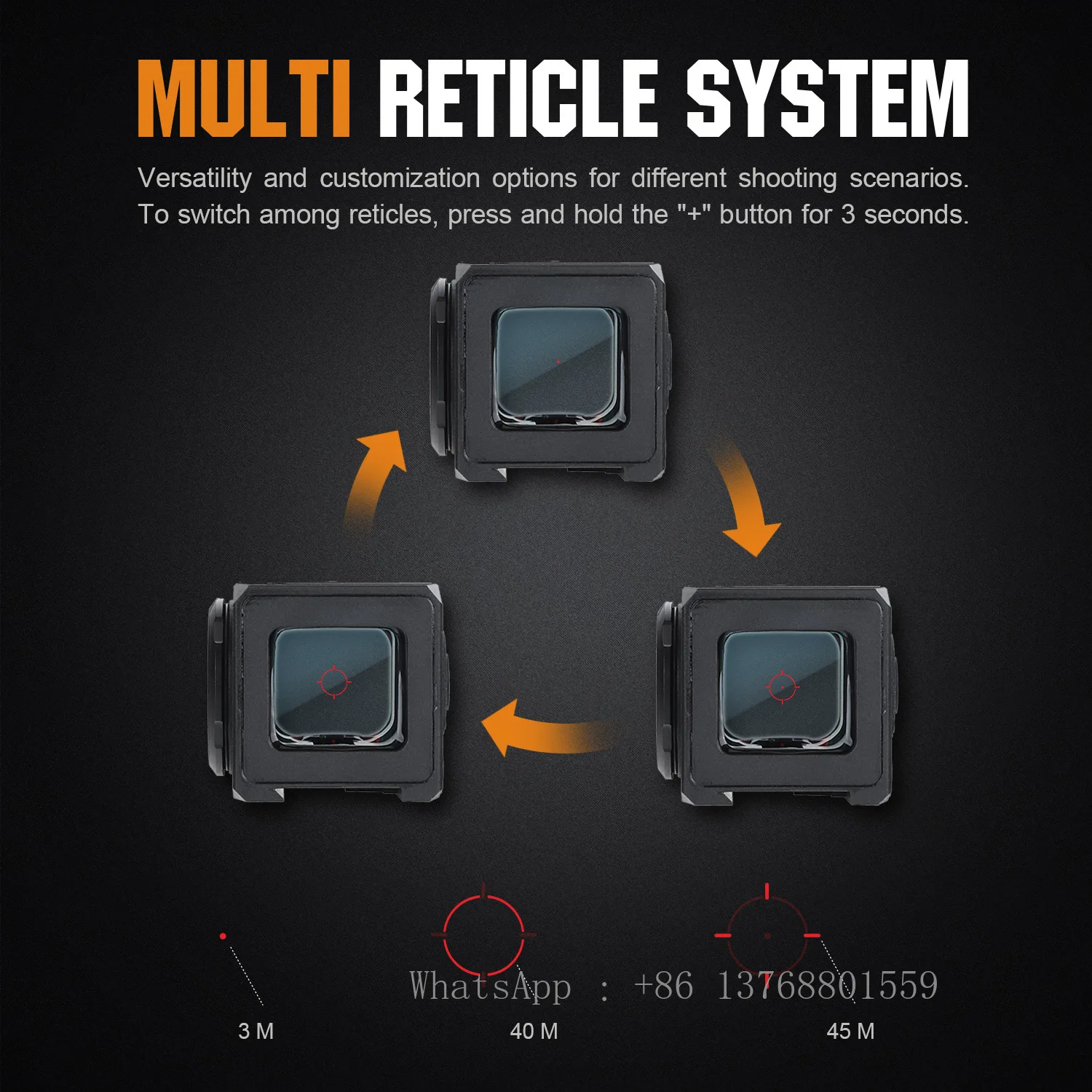 OEM ODM 1x18x20mm Shake Awake Multi-reticle Red Dot System Solar Failsafe Enclosed Red Dot Sight With Two Adapter Plates