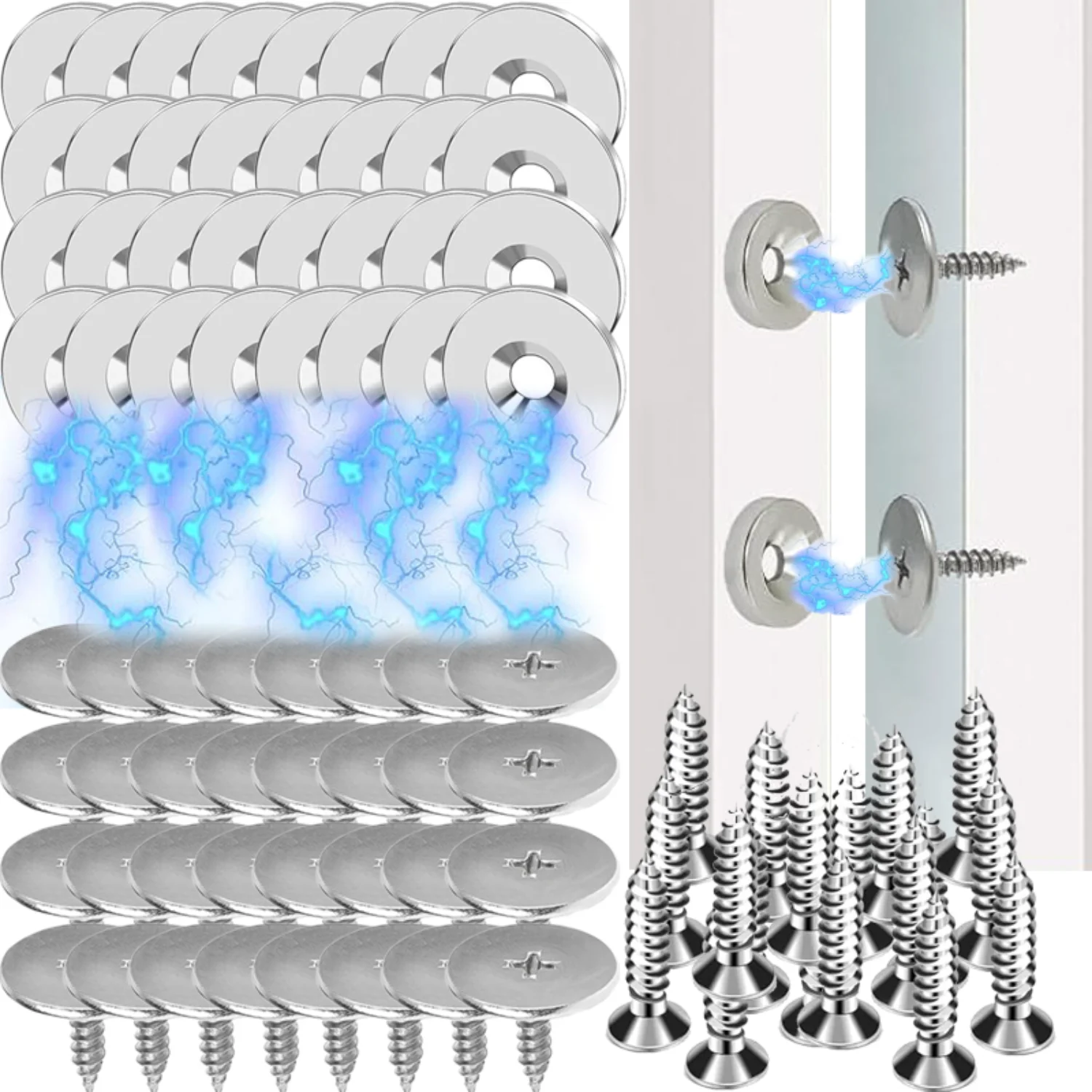 1-12Set Cabinet Strong Magnetic Catches For Wardrobe Hidden Closing Magnetic Door Catch Closer Hidden Latch For Kitchen Cupboard
