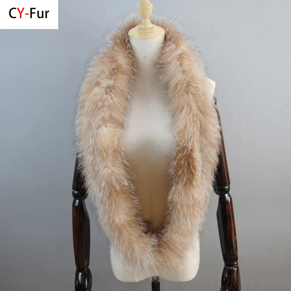 2025 Whole Skin Fox Fur Scarves Women High-End Fur Wrap Winter Warm Neck-wear Ring Muffler Luxury Fashion fur Shawls