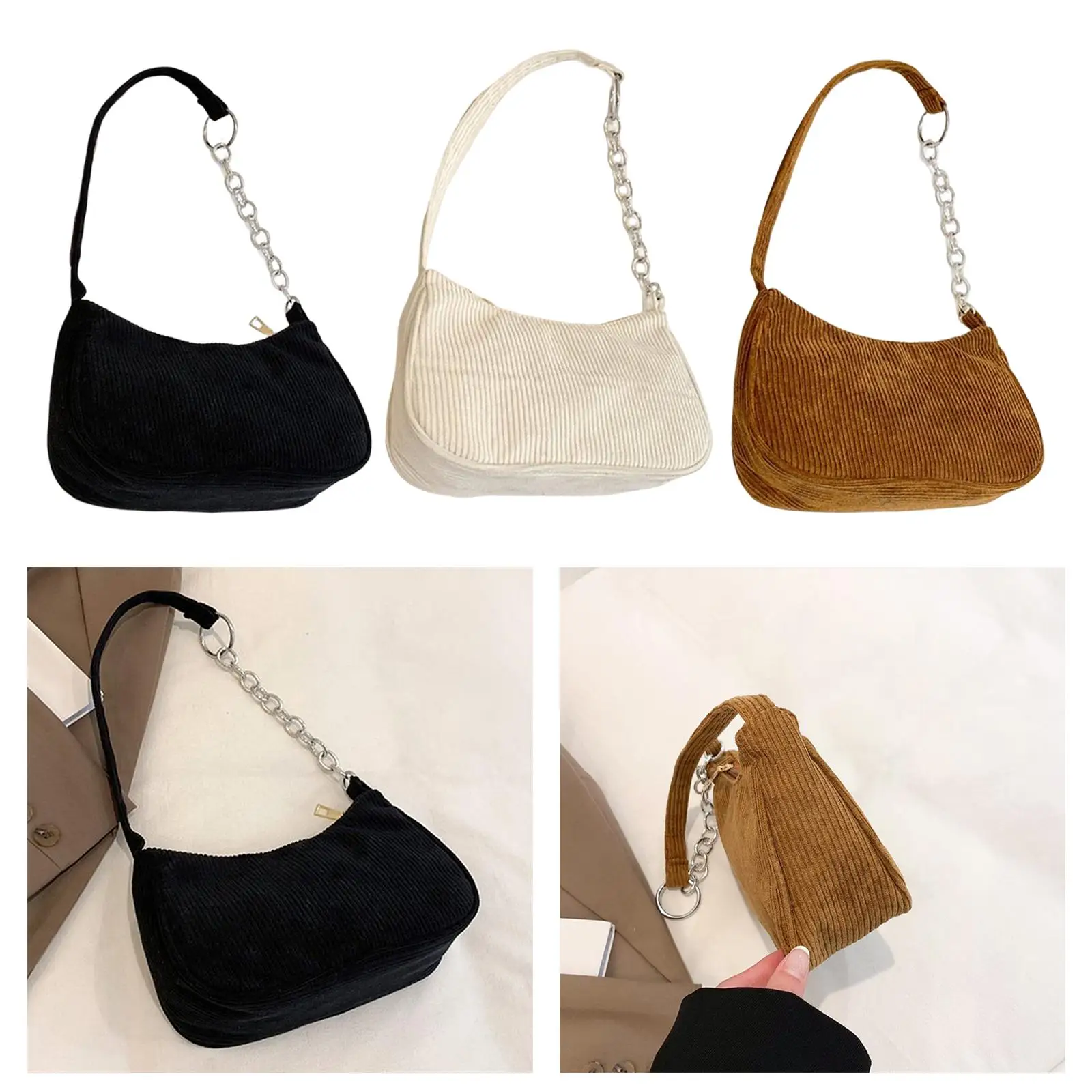 

Women Dumpling Bun Big Capacity Beach Purse Lady Flannel Shoulder Bag