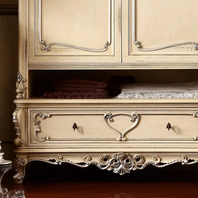 

Двухдверный шкаф для хранения вещей в европейском стиле, высококачественная роскошная мебель