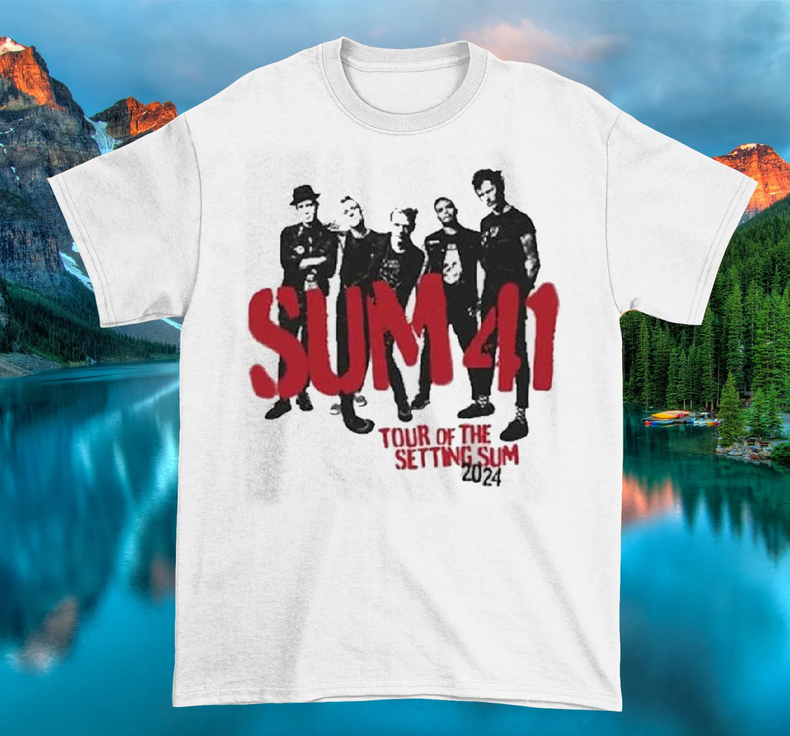 

Горячая футболка Xmas Band Sum 41 2024, размер S 5XL MR340