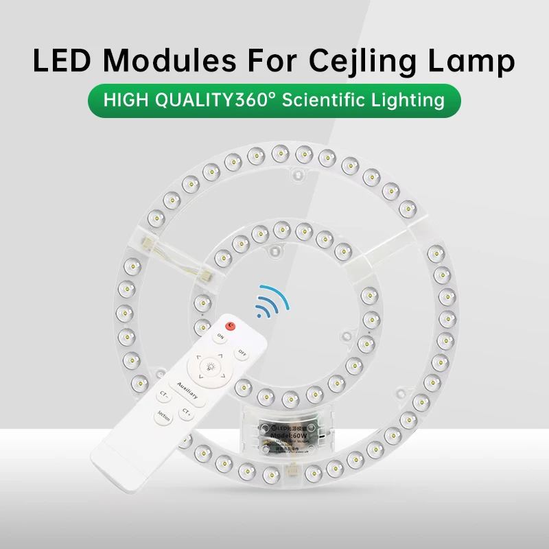 Ceiling Light Led Panel AC220V Replacement Led Module Dimmable 60W Round Light Panel Board Module Lamp For Ceiling Fan Lights