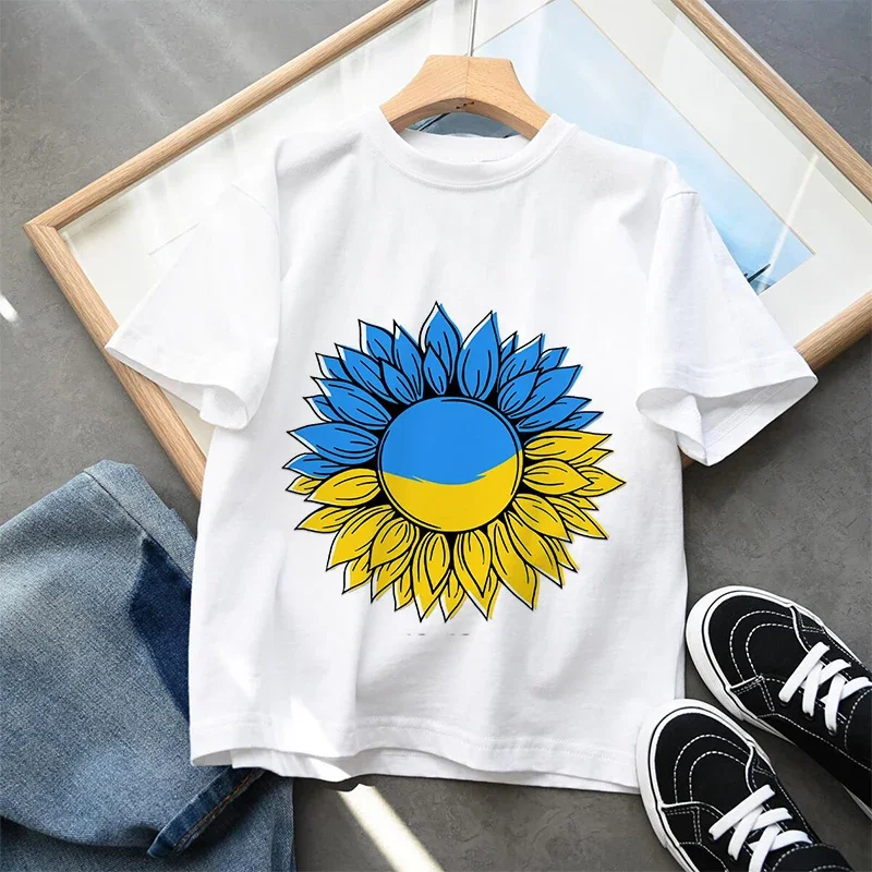 Cute Ukraine T-shirt for Boys Ukrainian Harajuku Kids Tshirt Little Boys Girls Unisex ShortSleeve Tops Leisure Printed T-shirts