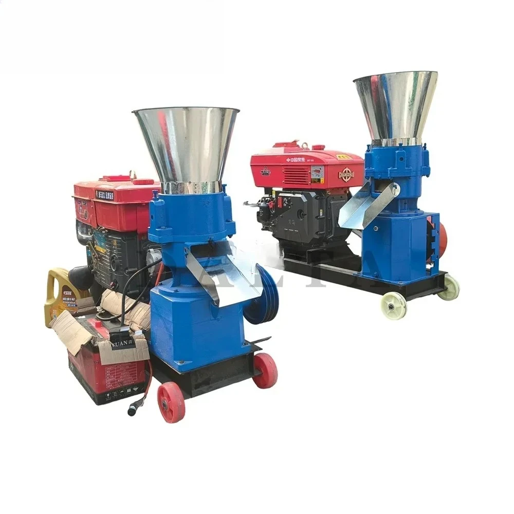 100-200 كجم/ساعة المنزلية الحيوان خنازير تغذية الكريات الماشية الحصان أرنب الدجاج بطة الغذاء تغذية ماكينة صنع الباليتات المحرك