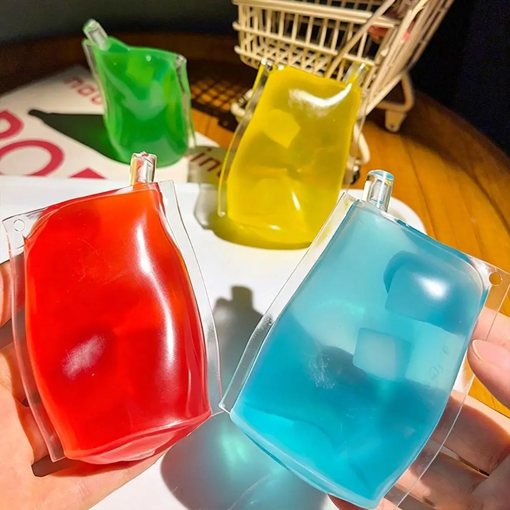 Jelly Pouch Stress Ball Juice Pouch Fidget Toy Fruit Juice Squishy Anti Stress Toy For Children антистре игрушки