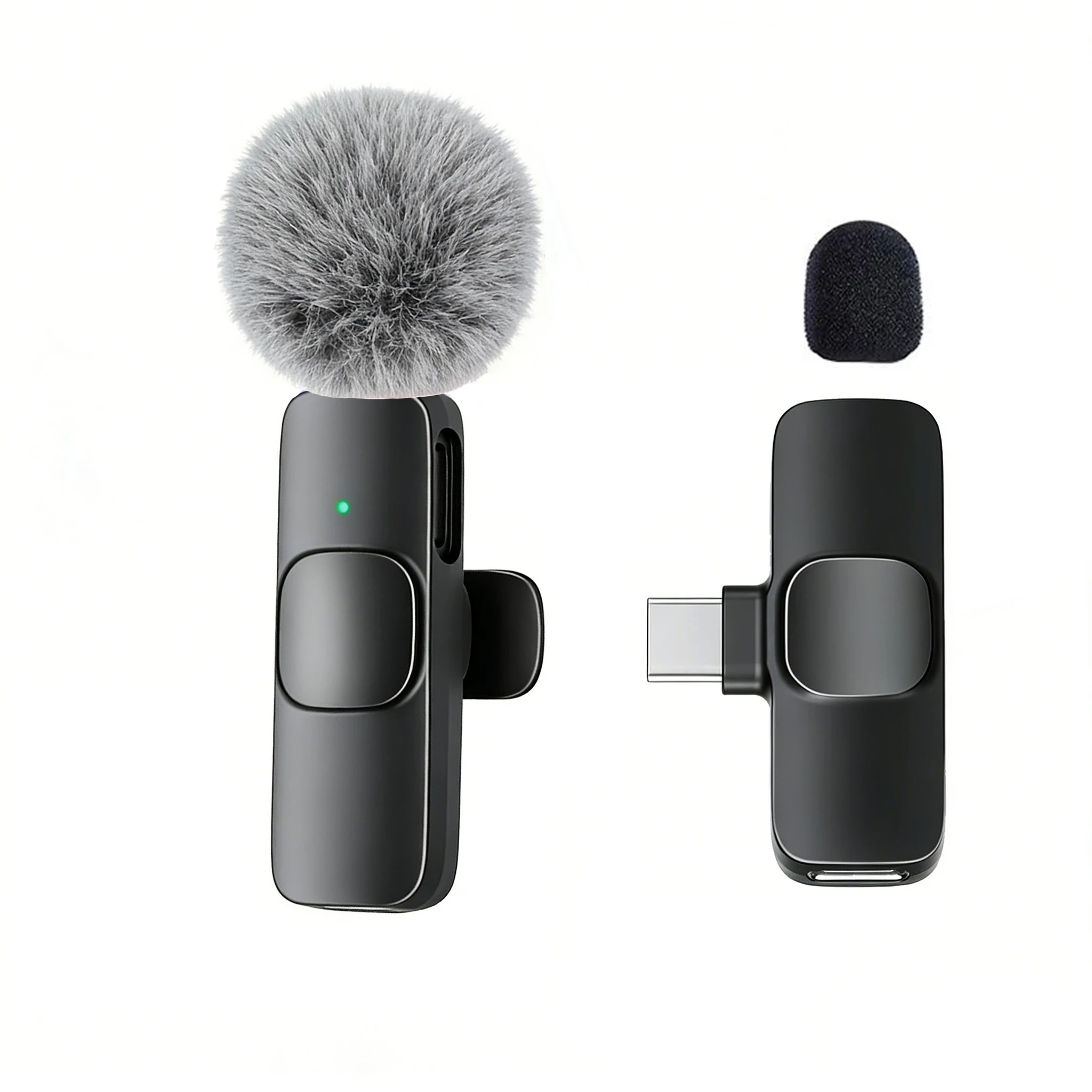 Type-C Port Professional Wireless Lavalier Microphone for Smartphones, Computers and Cameras, Plug and Play