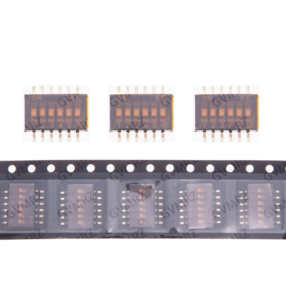 5PCS 1.27mm Pitch DIP Switch IC Module, 2-10 Pin Slide Toggle Switch Array for PCB Mounting Integrated circuit