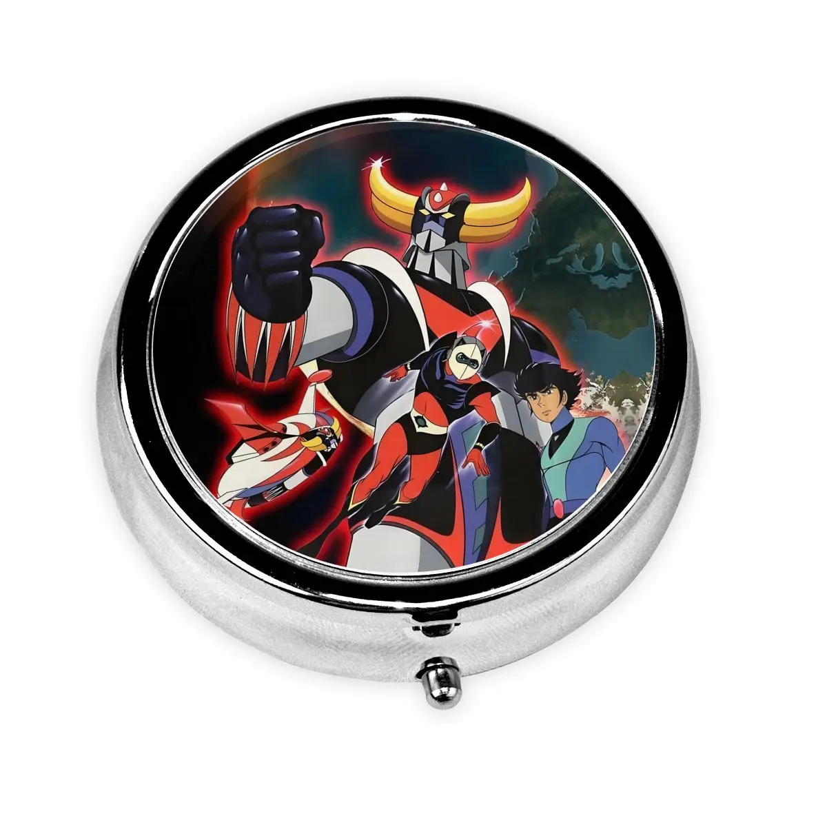 

Робот G-Grendizeres, металлическая коробка для таблеток, мини-аниме, манга, Goldrake, 3-х отделений, органайзер для таблеток, контейнер для хранения кошелька