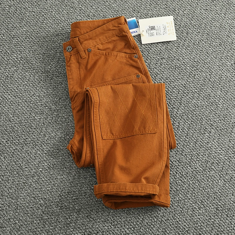

American Retro Workwear Casual Pants Men's Spring Summer New Heavy ket Patchwork Loose Conical Straight Leg Trousers