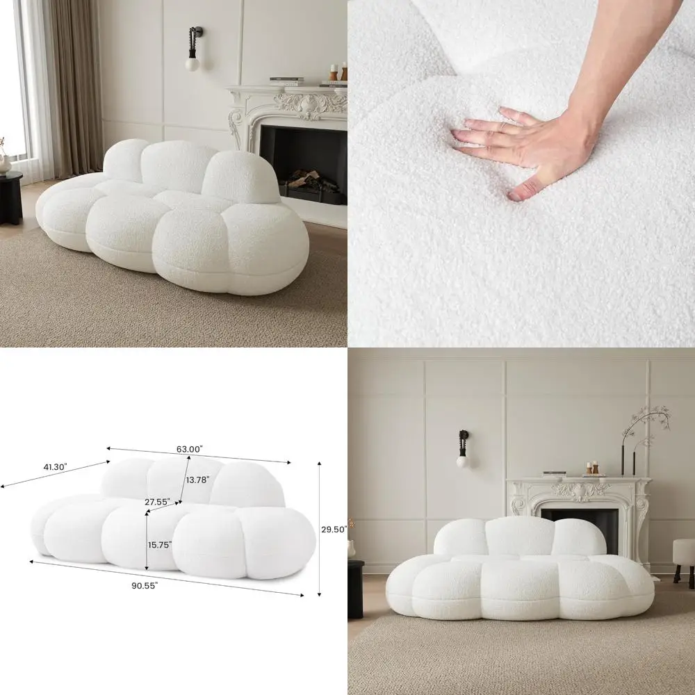 Современный удобный диван в форме облака для гостиной, мягкий диван, идеально подходящий для отдыха и использования в спальне.