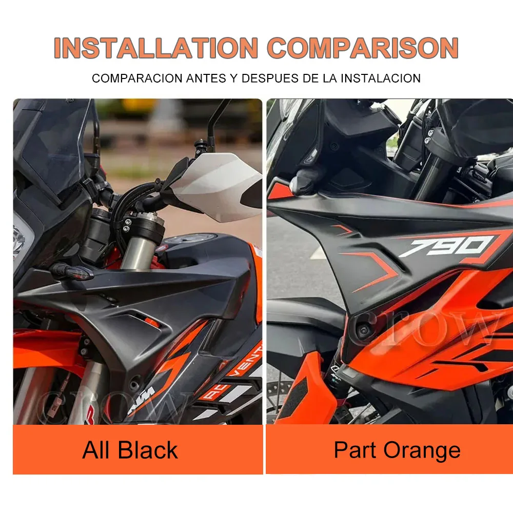 Motorcycle NEW Front Fairing Side Panel Wind Deflector Cover Accessories For 790/890 ADV Adventure R S 2022 And Before Year