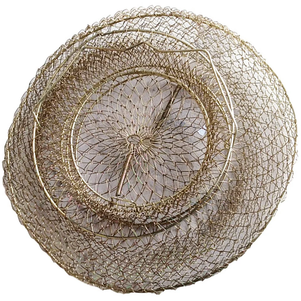 

1pc Fish Guard Basket Heavy Duty Metal Fishing Cage Rustproof Odor Resistant Easy Clean Portable Mesh Fish Catching Cage For