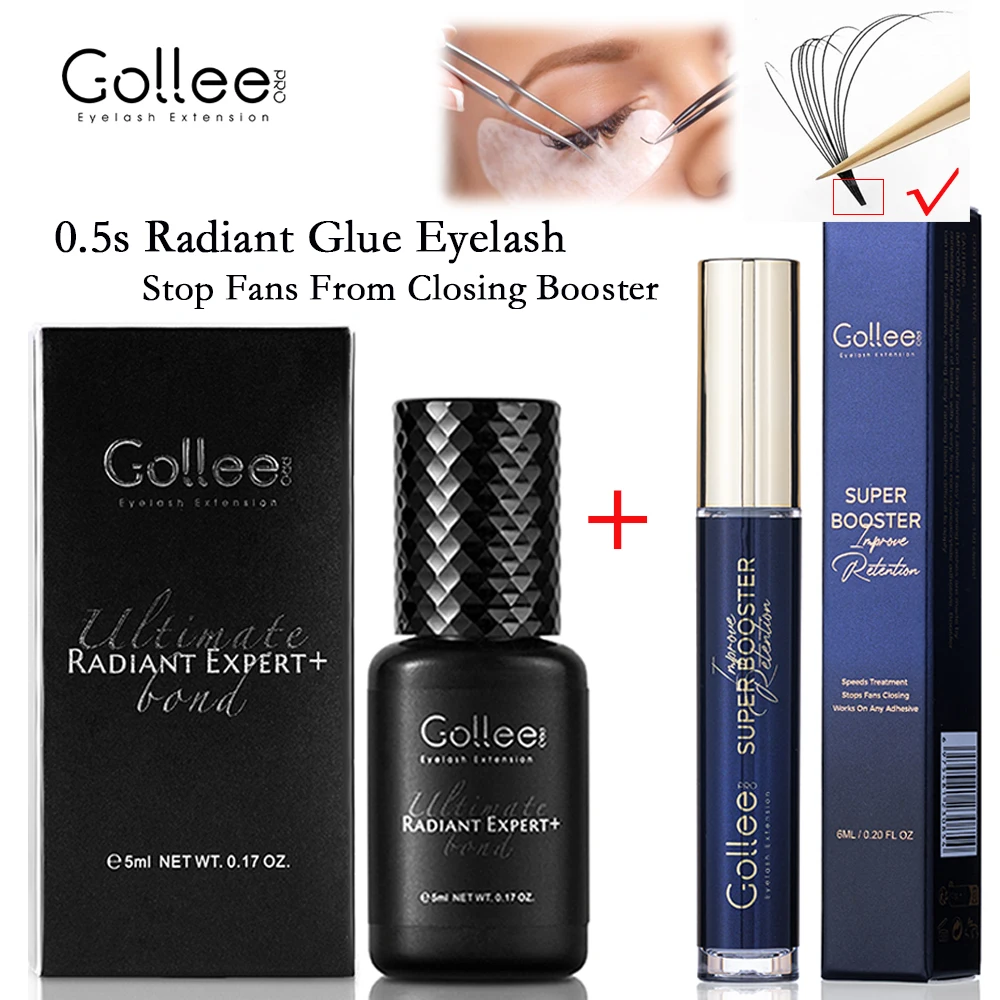 Gollee-Glue Accelerator para a extensão dos cílios, suprimentos Lash adesivo, Booster Stop, Fan Bonder, Glue Accelerator, 0. 5S, 6ml