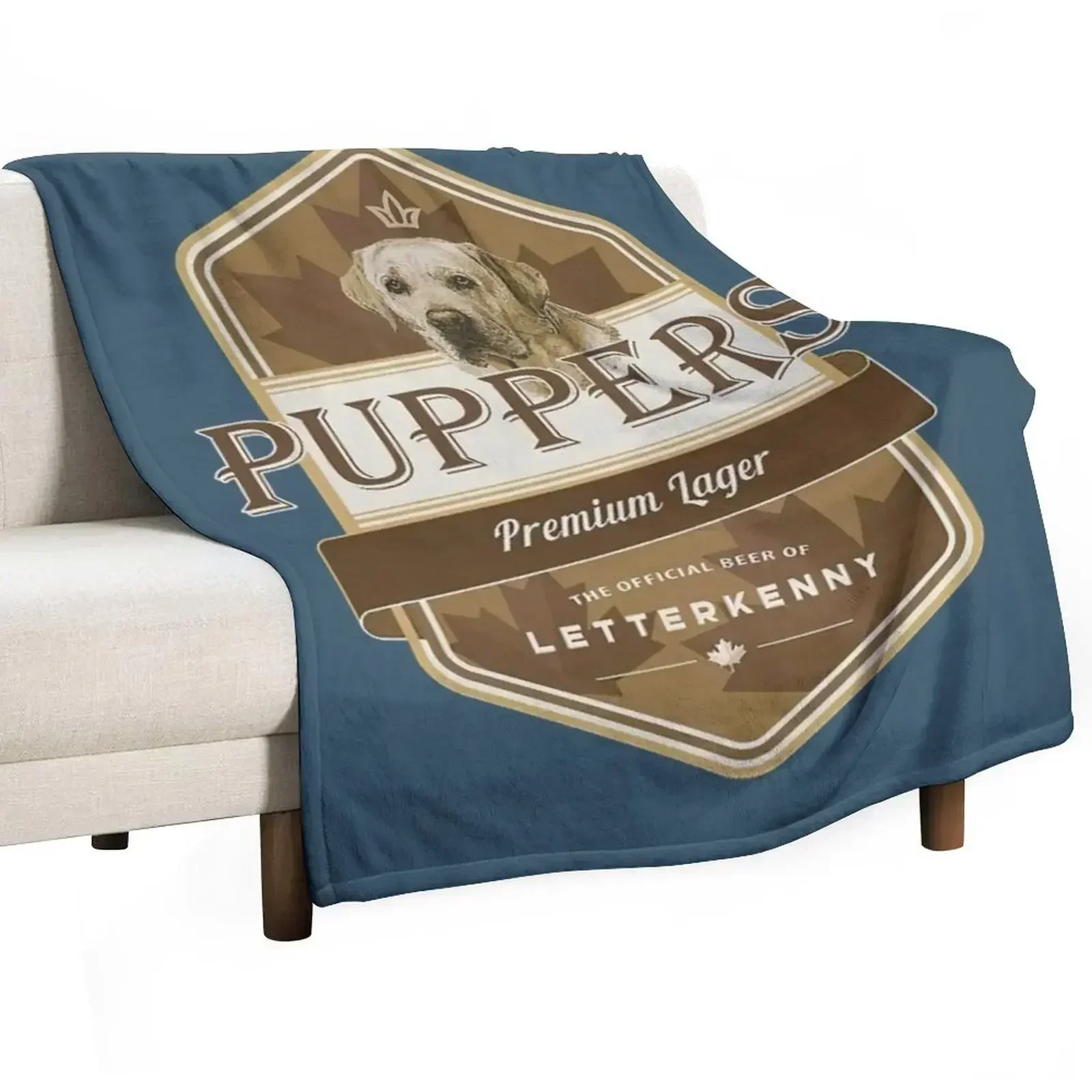 Letterkenny Puppers Premium Lager Beer - Letterkenny shoresy - Letterkenny Shoresy shirt -Dog Lover Throw Blanket