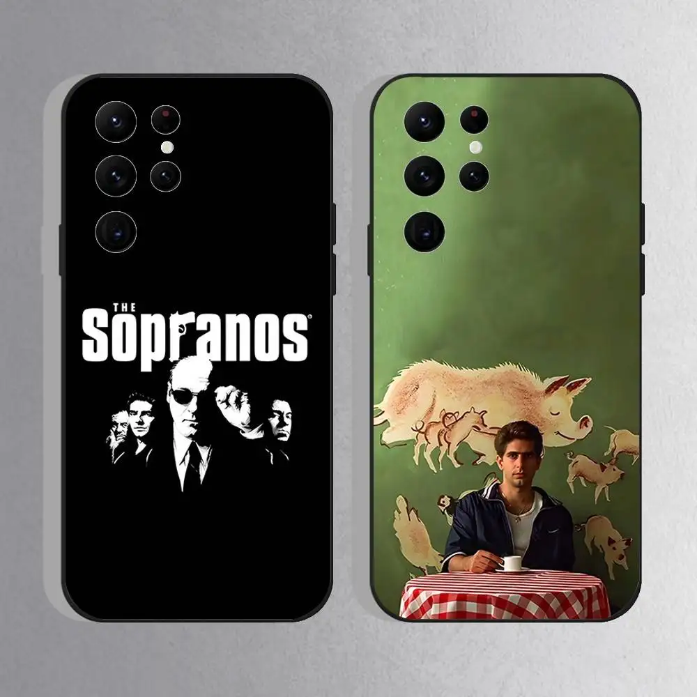 

The S-Sopranos Family Phone Case For Samsung S25,S24 Ultra,S20,S30 plus,S22 Plus,S23,Ultra 5G Silicone Black Shell
