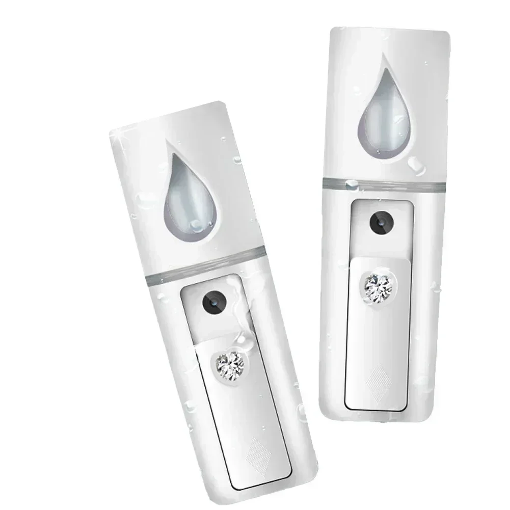 

Портативный нано-пароварка для лица, распылитель тумана со встроенным зеркалом, идеальный компаньон для ежедневной увлажнения