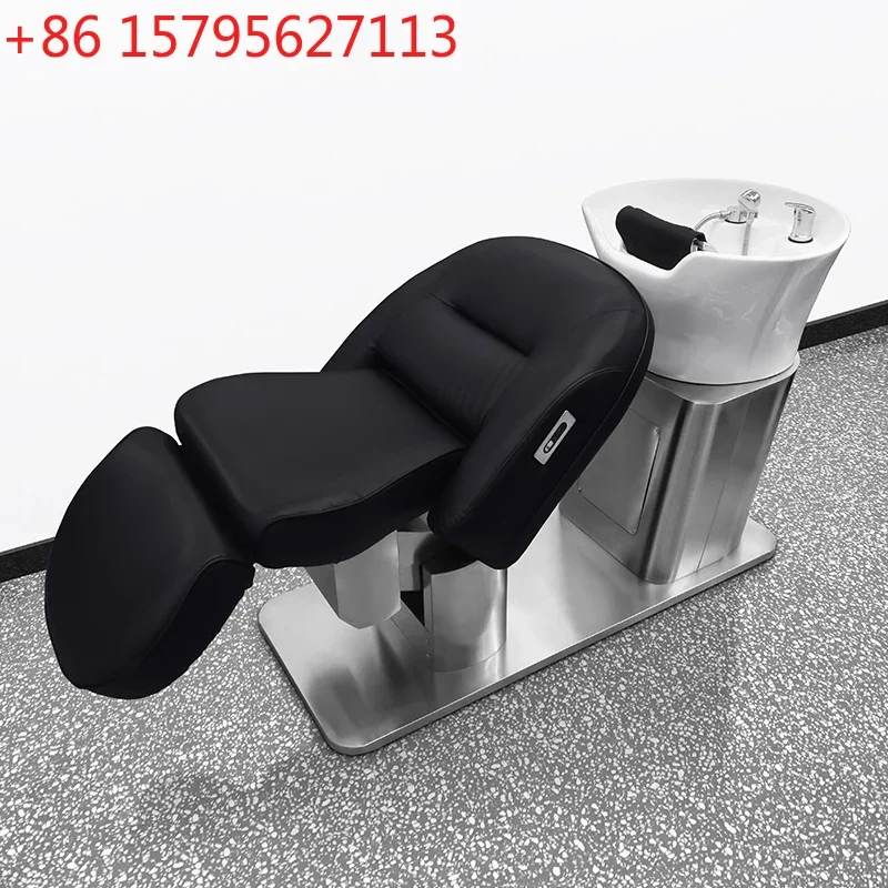 

Electric Adjustable Barber Shop Shampoo Chair Hair Salon Hair Salon Ceramic Basin Hair Salon Half Lying