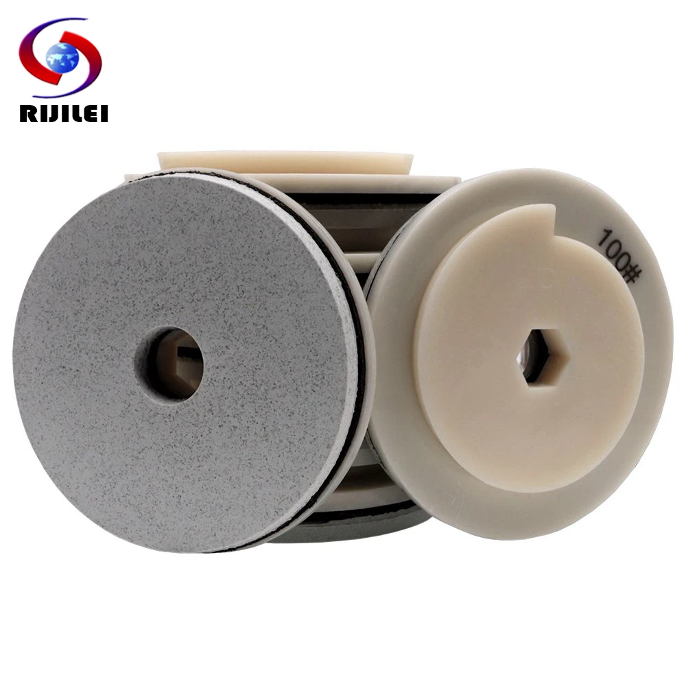 7 PCS 5 Inch Diamond Edge Polishing Pad With Snail Lock 125 mm Grinding Wheel For Granite Concrete Marble Automatic Machine