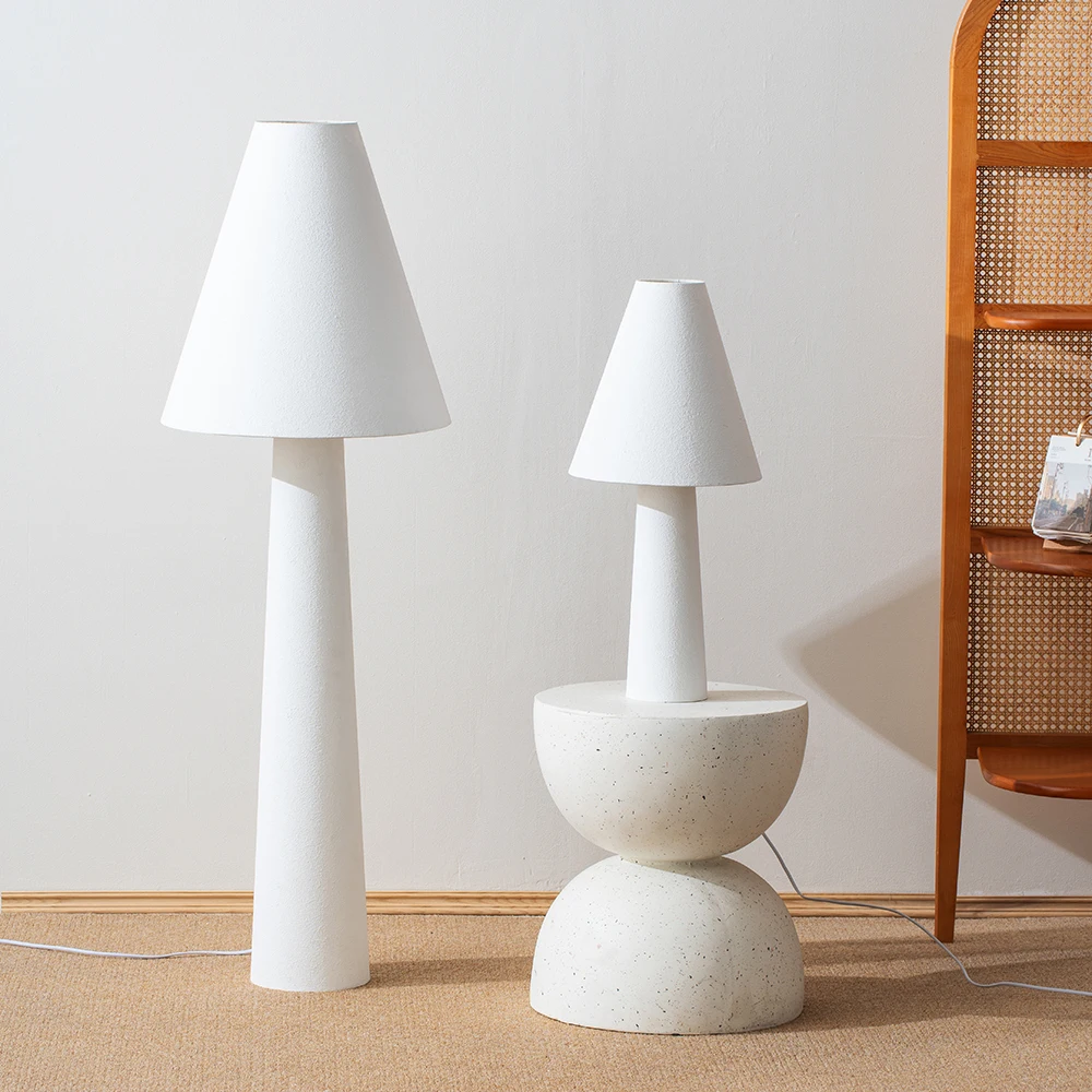 Wholesale Customized Multi Size Retro Ceramic Fabric Attic Living Room Bedroom LED Standing Lamp Floor Lamp