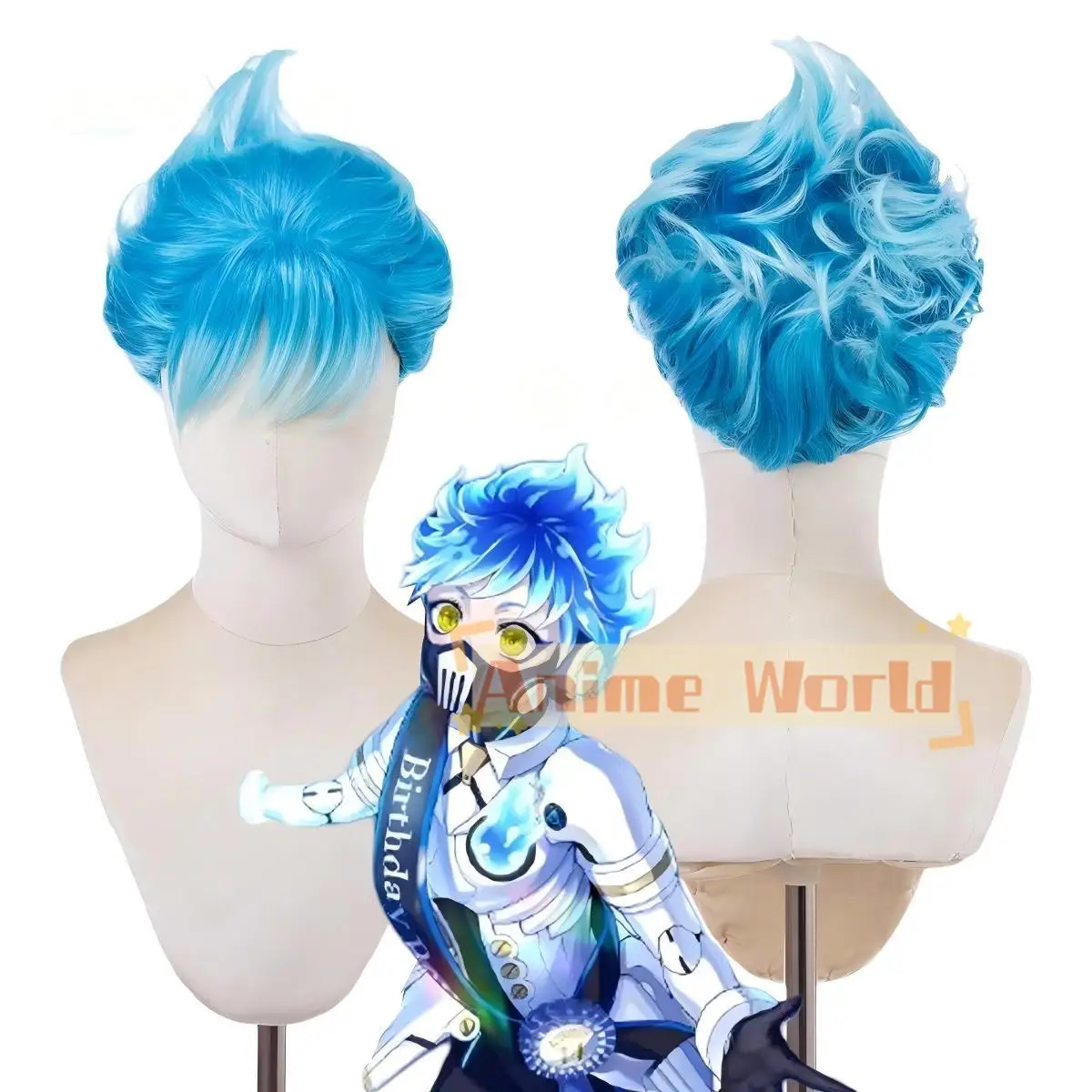 

Парик для косплея Ignihyde Ortho Shroud, золотистый, короткий, термостойкий, из синтетических волос