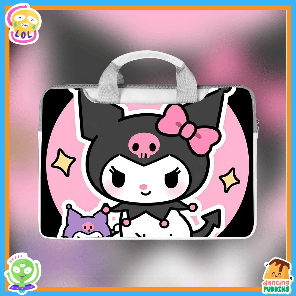 

Hello Kitty Kurome Portable Laptop Bag Protective Case for Macbook 12 13 14 15.6 16 Inch Macbook Air Asus Huawei Briefcase Gift