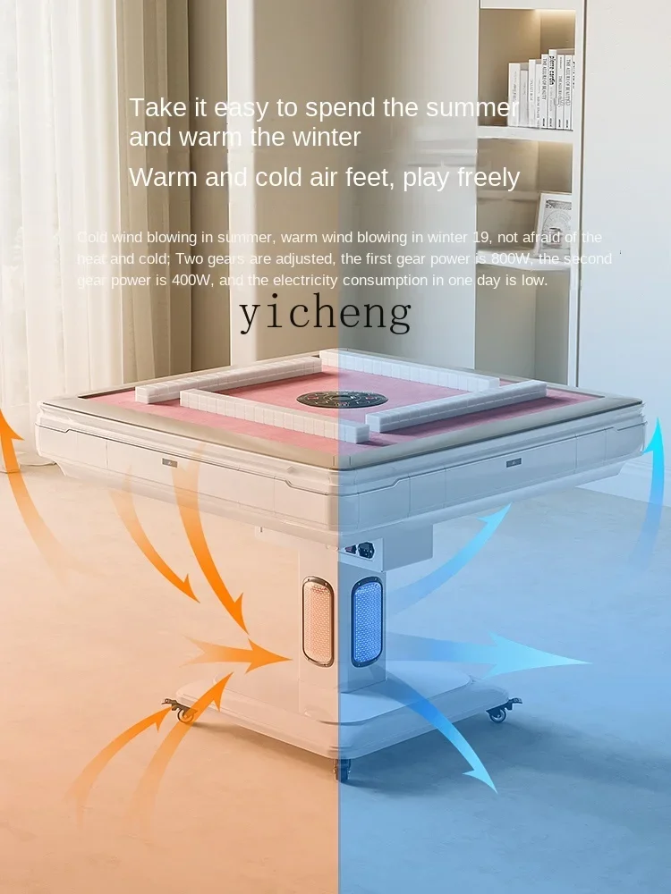 

Automatic Household Foldable Heating Mahjong Table Roller Coaster Machine Hemp Dual-Use Sparrow