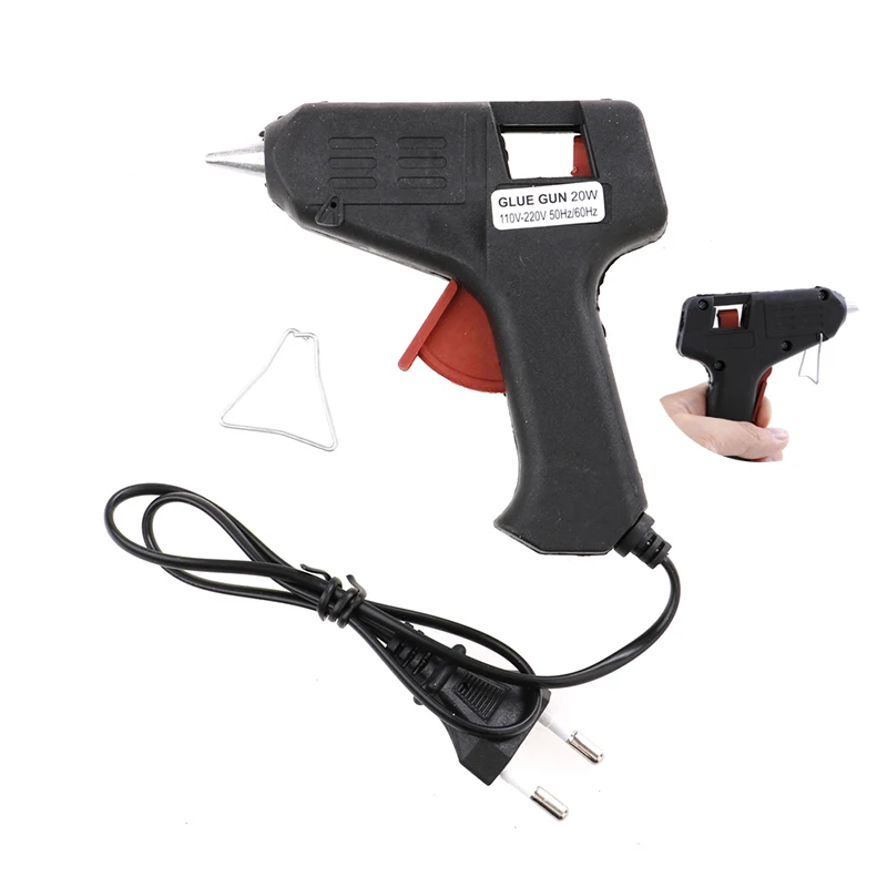 20W Pro Glue Gun Hot Melt Glue Electric Heat Temperature Gun Repair Tool Set Black