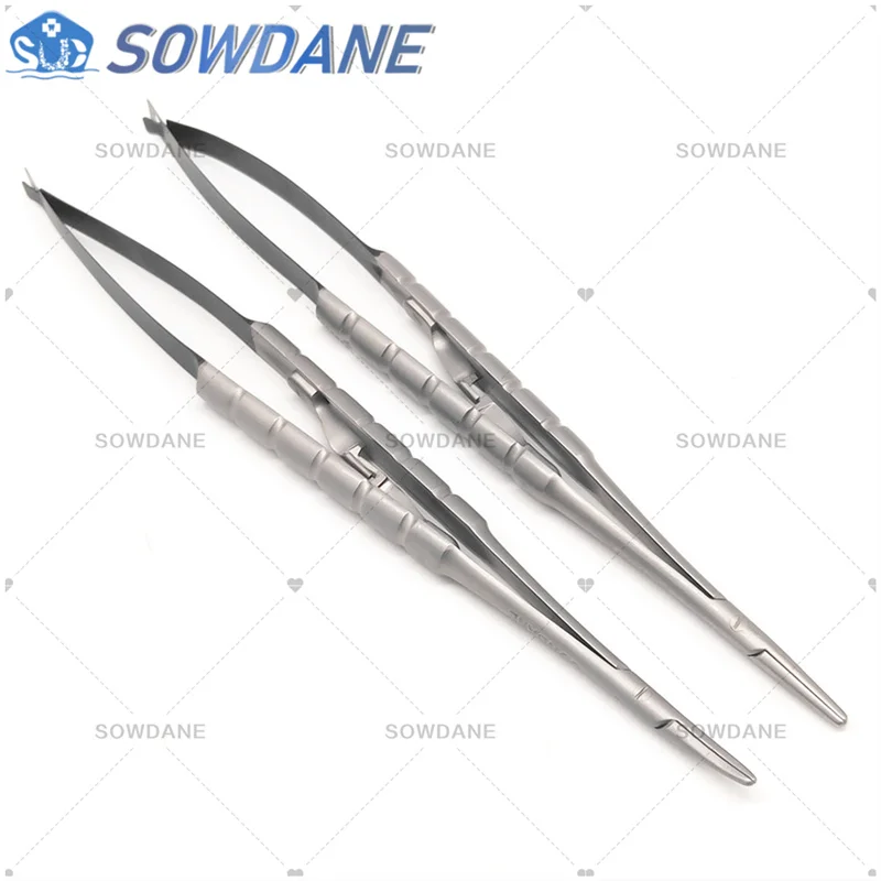 1pc Dental Orthodontic Surgical Ligature Forming Tweezer Castroviejo Needle Holder Fine Beak Handle with lock Dentist Instrument