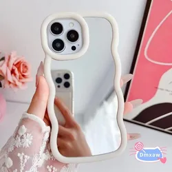 For Xiaomi Poco C65 C61 C55 4G C50 C51 C31 M3 M5S X5 X6 M6 Pro Phone Case Make Up Mirror Wave Pattern Shockproof Soft Cover