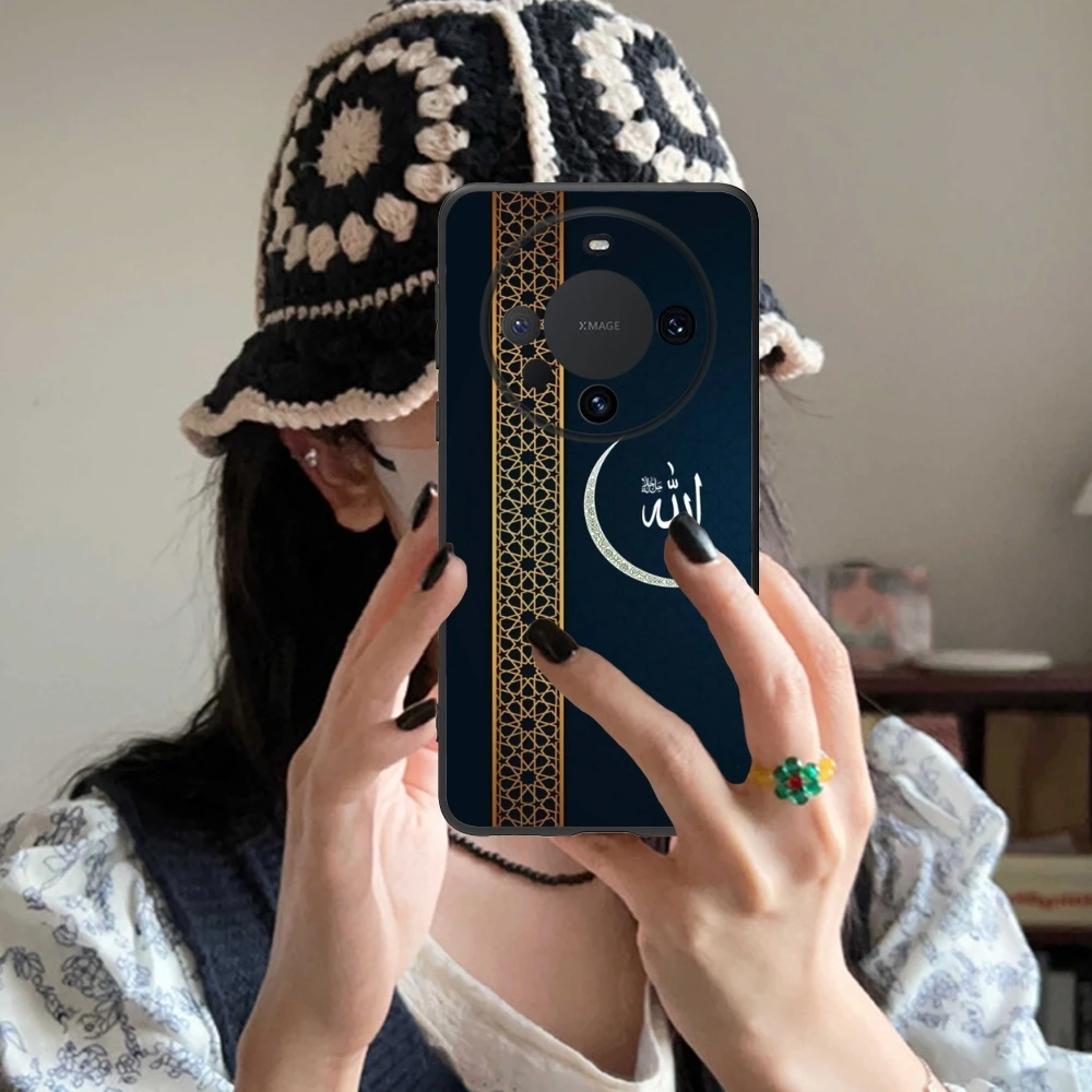 Allah Islam Painting Mobile Cell Phone Case for Huawei Mate 60 50 40 30 20 10 Pro Plus Lite E 5G Black Soft Phone Cover Shell